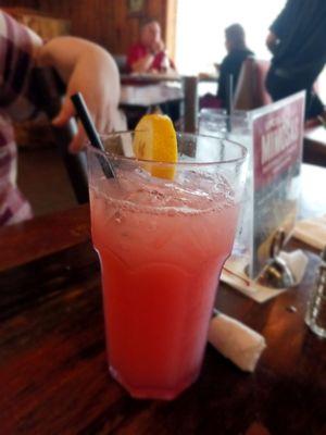 Raspberry lemonade $4.25 for a tall glass