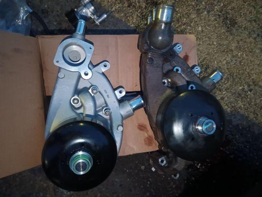 Install on water pump on a 2020 Chevy Express 2500