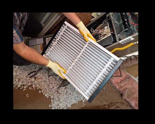 AC maintenance. Filters cleaning