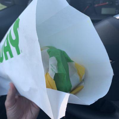 Subway's Italian PRIMO, Spicy now in a paper SACK in Old Saybrook!