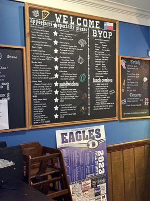 Menu board