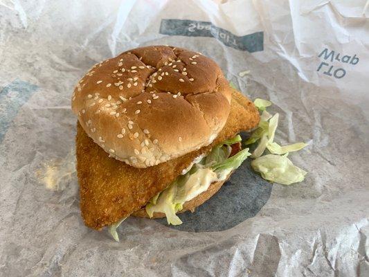 Crispy fish sandwich