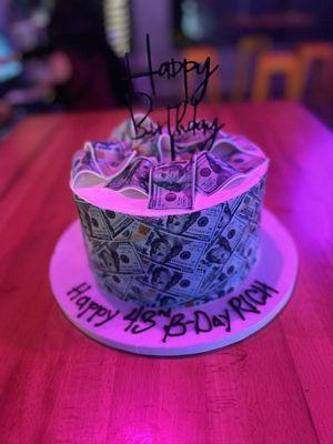 Red Velvet Money Cake