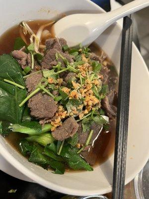 Thai beef noodle soup