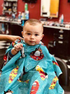 My son's first haircut ,Rosa did an amazing job