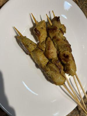 Chicken satay- juicy but wish there had been more skewers