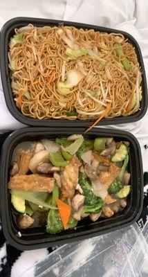 Vegetable Lo Mein, Vegetable Stir Fry with Tofu