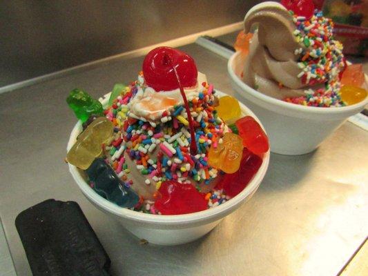 Come try our large variety of toppings on top of your favorite ice cream!