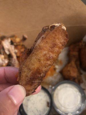 Small, this is like 1/4 of the wings I'm used to