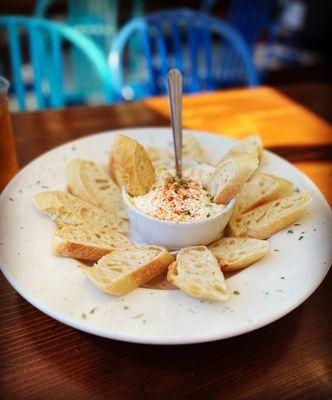 Dungeness Crab, shrimp & cheese dip - insanely good!! Like a deconstructed Crab Rangoon!!