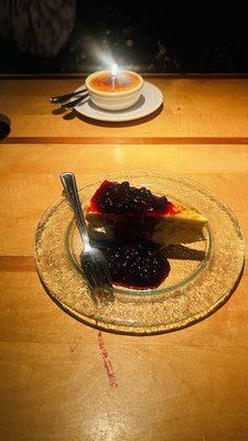 Huckleberry cheesecake