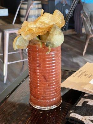 Bloody Caesar and the rim is a bacon salt