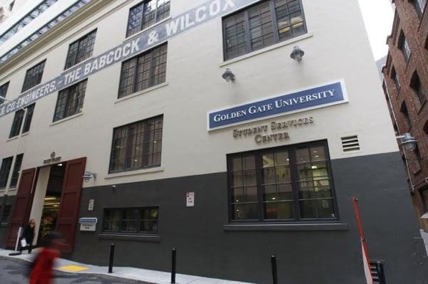 Exterior view of the GGU bookstore at 40 Jessie Street