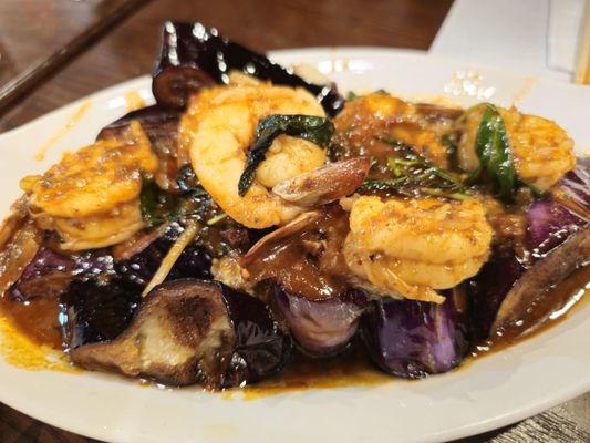 Shrimp with Eggplant