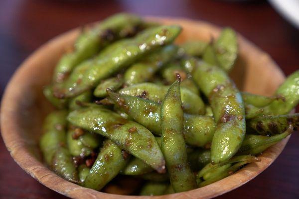 Spicy Garlic Edamame