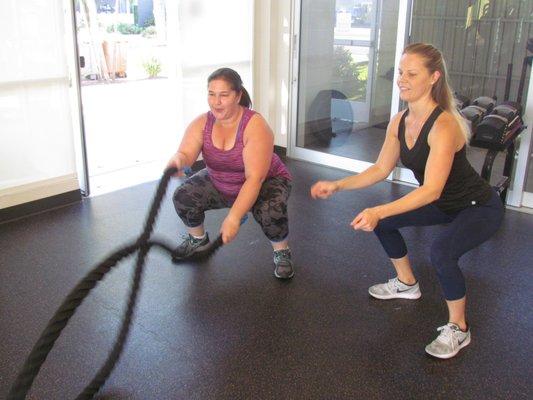 Battle rope is a great, fun, and a killer workout.