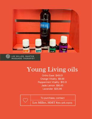 Seeking an essential oil company you can believe in? I carry Young Living essential oils and will be getting more oils to carry in office.