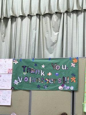 Appreciation to the volunteers at Harding School