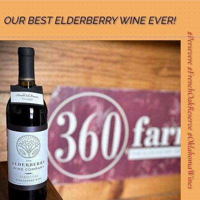 Real Elderberry Wine!! Finished on French Oak for an extraordinary experience.