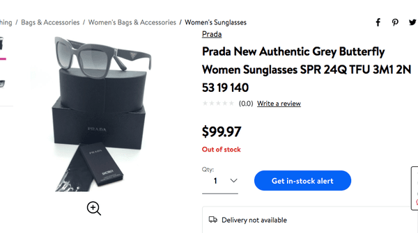 These sunglasses were priced at $310 but retailed NEW at Walmart for $99.97. I'd rather my eyes burn in the sun than shop @ this store again