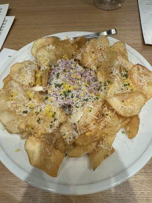 Beef Tartare was AWESOME!  Chips were a little salty but still awesome combo!