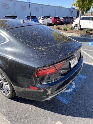 How my car was returned to me after a service from this dealership.