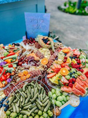 Flat lay grazing table