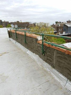 Parapet stucco