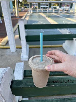 Banana coffee at the shuffleboard courts