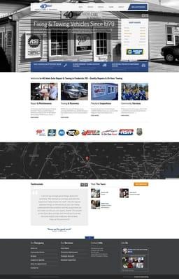 Website Design for 40 West Auto Care & Towing in Frederick Maryland