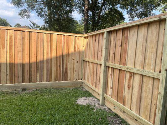 Privacy Style Cedar Picket Fence