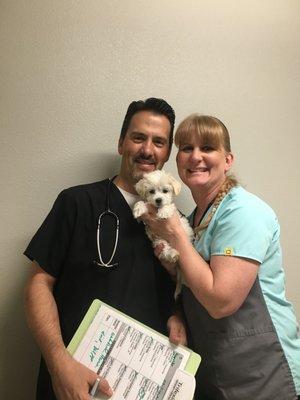 Dr Bettencourt and his wife, Wendy with my puppy