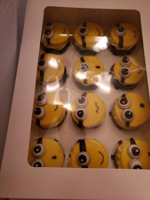 Pick-up minion cupcakes for a teammate birthday.