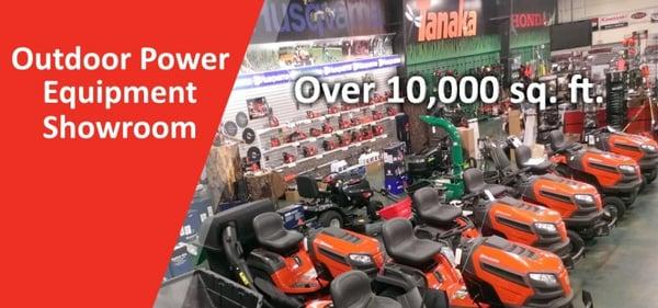 Over 10,000 sq. ft. worth of Mowers!