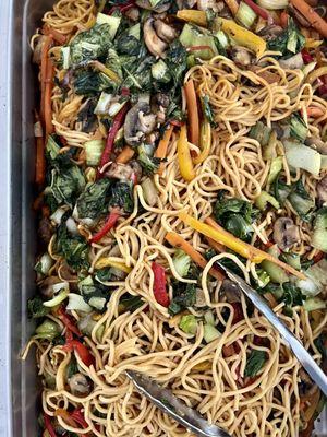 Veggie lo mein from catering menu