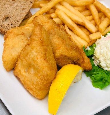 Beer battered haddock