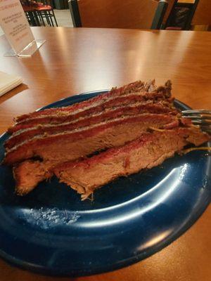 Half poud of Brisket and a small soda. 23 bucks after tip.