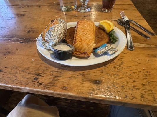 Cedar plank salmon was soo delicious