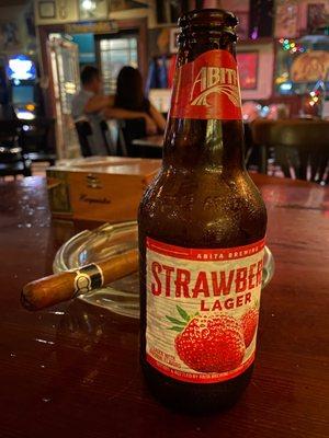 The Abita Strawberry is a delicious Louisiana brew! The cigar was tasty as well.