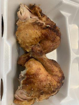 Half dark chicken