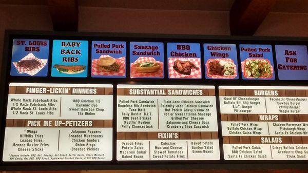 Overhead Menu