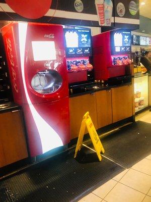 Both of the frozen drink stations were out of order