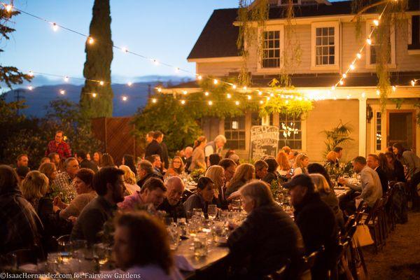 Farm to table fundraiser at Fairview Gardens.