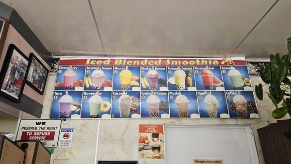 Ice blended smoothies