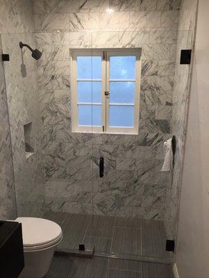 3/8 Clear Door & Panel Frameless Shower