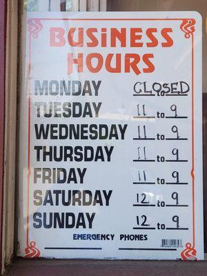 Business Hours