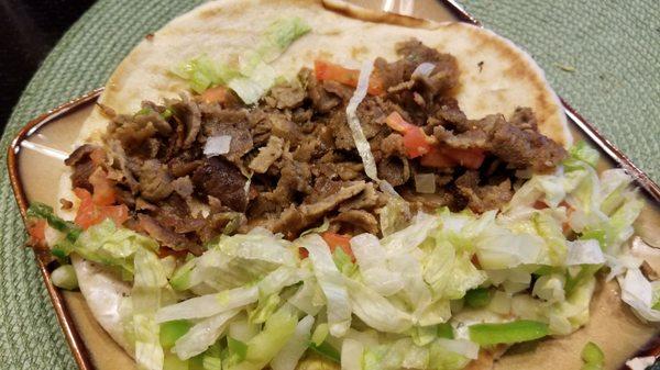 Beef gyro pita