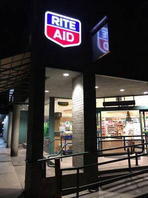 Rite Aid parking next to entrance