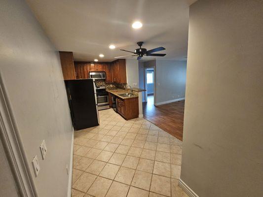 Cleaned kitchen and entry way