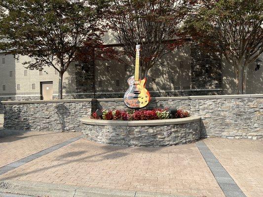 Cute guitar right outside the entranceway.